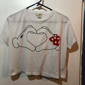 Minnie & Mickey crop top